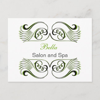 Postal moda blanca verde Empresas Gracias Cartas