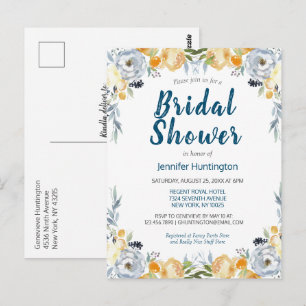 Postal Moda Boho Peach Floral Bridal Shower
