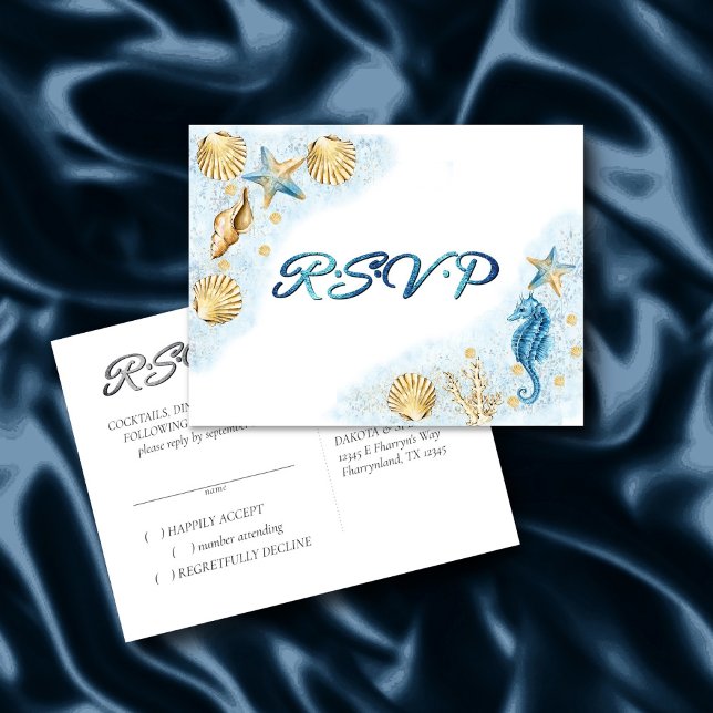 Postal Moda costera | RSVP moderna de arrecifes de coral (Subido por el creador)