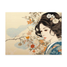 Moda Daisy estilo de arte Ukiyo-e
