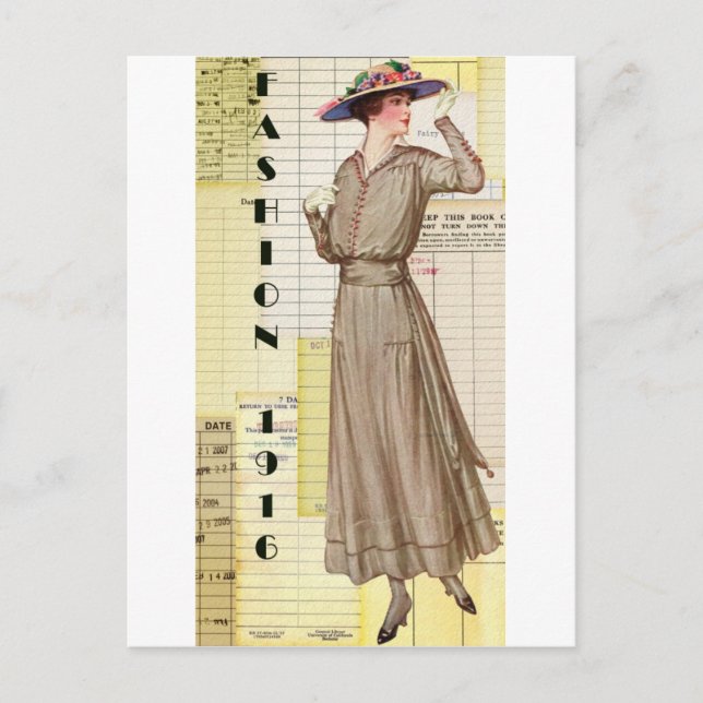 Postal Moda de 1916 (Anverso)