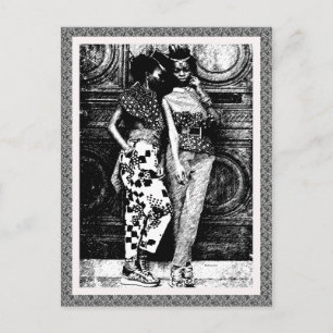 Postal Moda de arte pop retro africano