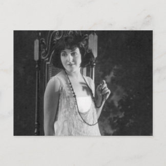 Postal Moda de Flapper Femenino Vintage de los años 1920