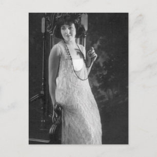Postal Moda de Flapper Femenino Vintage de los años 20