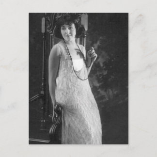 Postal Moda de Flapper Femenino Vintage de los años 20