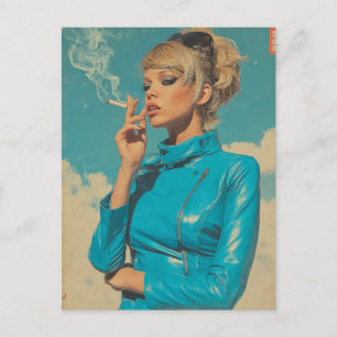 Postal Moda de fumar Retro Glam