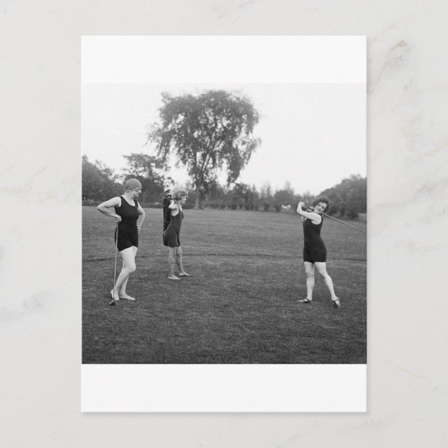 Postal Moda de golf femenina de los años 20 (Anverso)