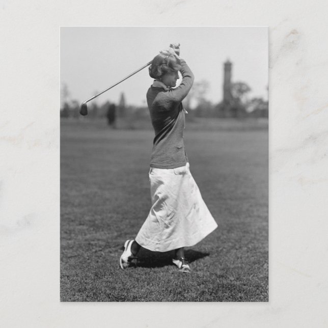 Postal Moda de Golf Femenino de los años 1910 (Anverso)