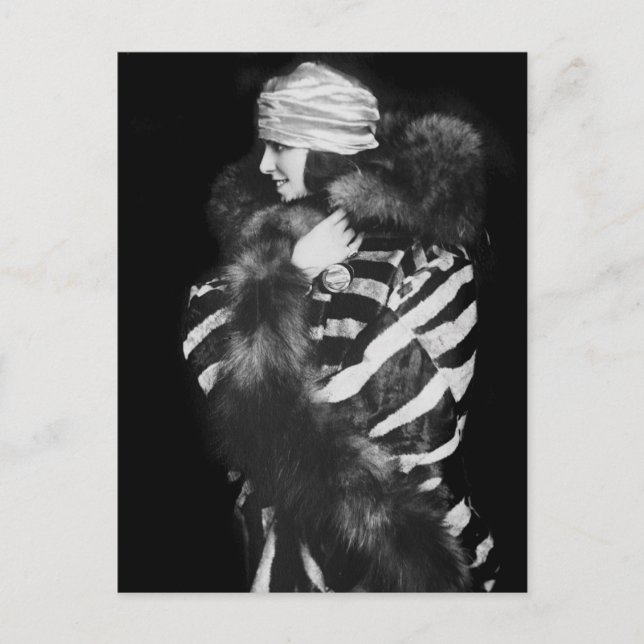 Postal Moda de la Piel, años 20 (Anverso)