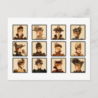 Postal Moda de las damas de Victoria