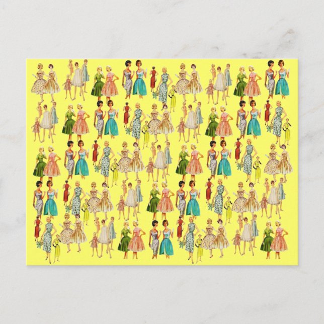 Postal Moda de las mujeres de la época (Anverso)