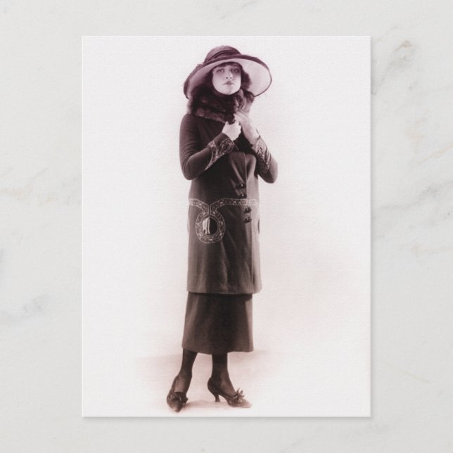 Postal Moda de los años 1920 (Anverso)