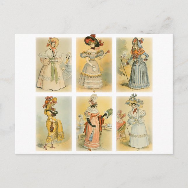 Postal Moda de París vintage (1) (Anverso)