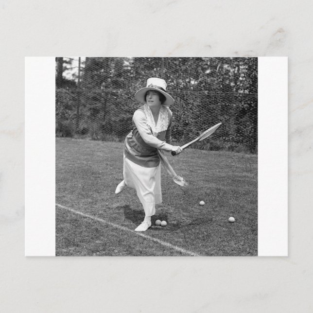 Postal Moda de tenis de principios del siglo XX (Anverso)