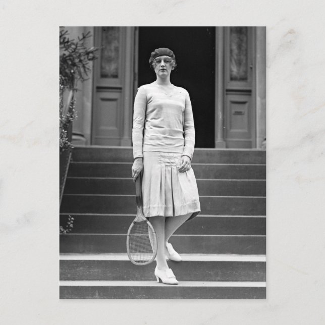 Postal Moda de tenis femenina de la década de 1920 (Anverso)