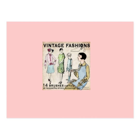 Postal moda del vintage