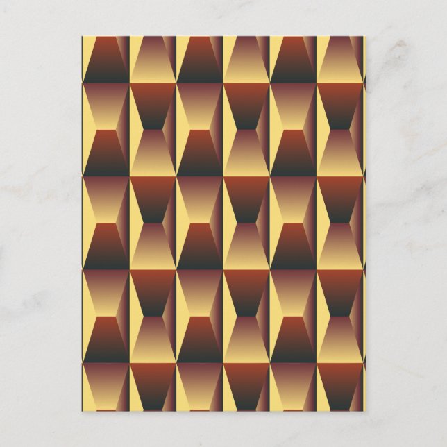 Postal Moda elegante del patrón- Geométrica moderna elega (Anverso)