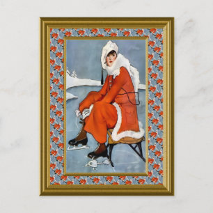 Postal Moda en la estación de esquí