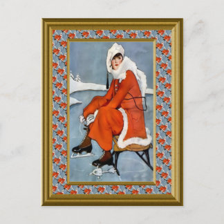 Postal Moda en la estación de esquí