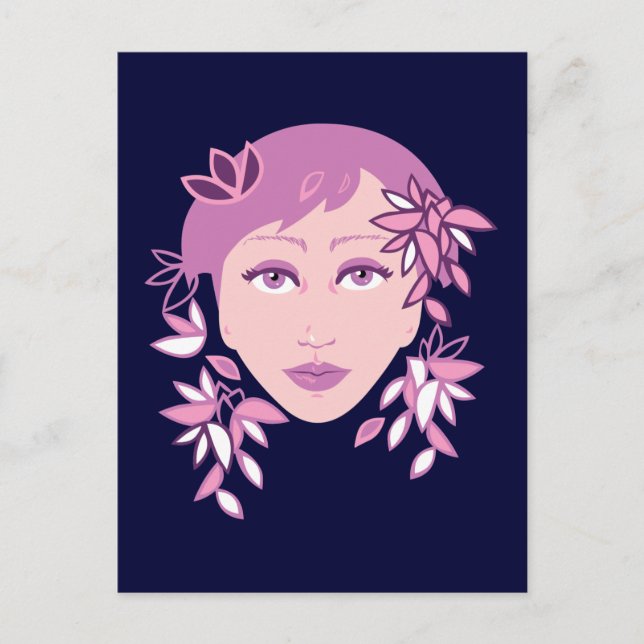 Postal Moda floral (Anverso)