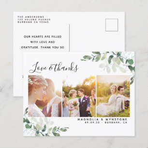 Postal Moda Foto Eucalyptus Boda Gracias