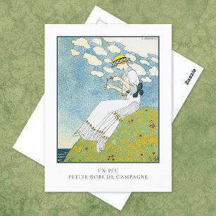 Postal Moda Francesa Barbier Little White Vress