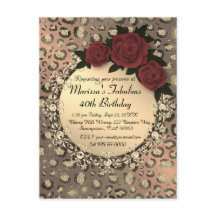 Moda Leopard Rosa Fabulous 40th Birthday