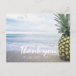 Postal Moda Mano Letter Pineapple Gracias Postcard