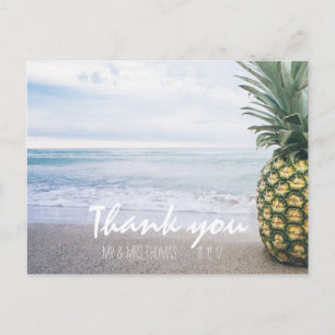 Postal Moda Mano Letter Pineapple Gracias Postcard