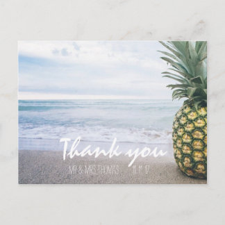 Postal Moda Mano Letter Pineapple Gracias Postcard