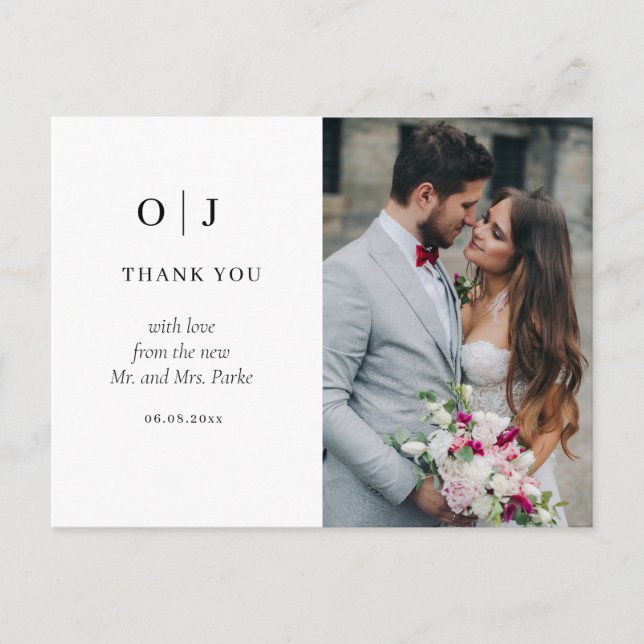 Postal Moda mínima | Foto suave Gracias Postcard (Anverso)