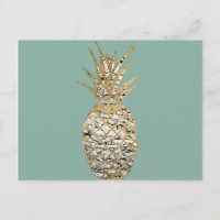 Moda moderna Marble Gold Piña Fruta