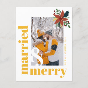 Postal Moda Navidades de fotografía casados y merry Poins