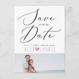 Postal Moda PixDezines Elegante Caligrafía Guardar nuestr