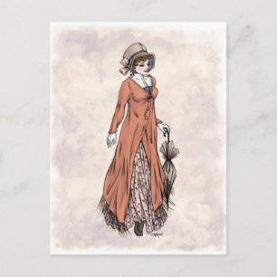 Postal Moda Regency - Lady #2 - Postcard