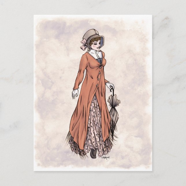 Postal Moda Regency - Lady #2 - Postcard (Anverso)