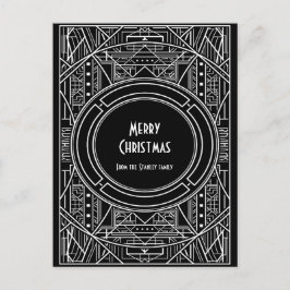 Postal Moda retro art deco Feliz Navidad