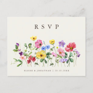 Postal Moda Rustica Floral Boho País RSVP