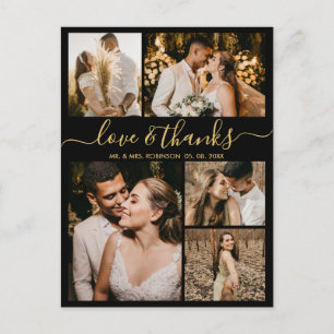 Postal Moda Script Amor y Gracias Boda Gracias