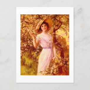 Postal Moda victoriana, estilo vintage