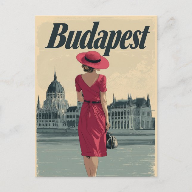 Postal Moda vintage de Budapest (Anverso)