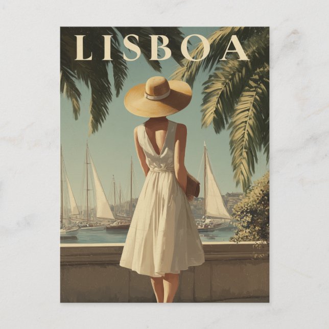 Postal Moda vintage de Lisboa (Anverso)