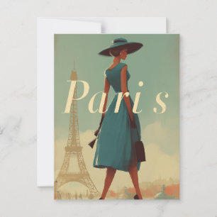 Postal Moda vintage de París