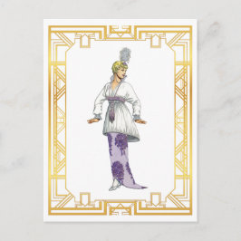 Postal Moda vintage Feather