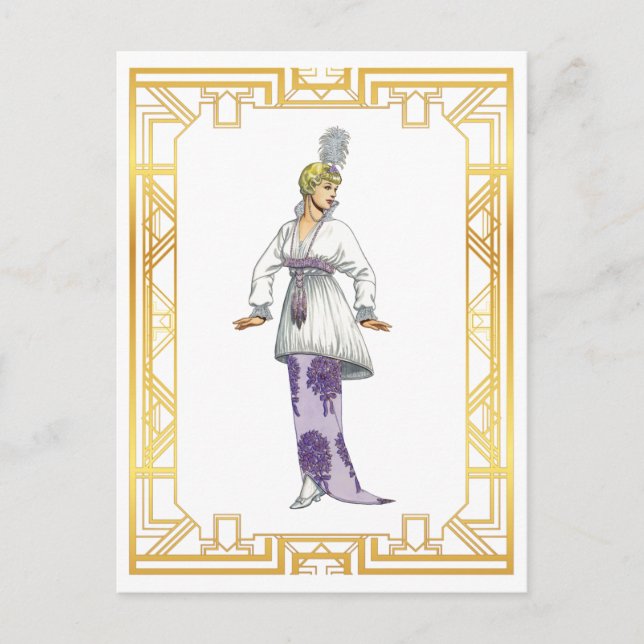 Postal Moda vintage Feather (Anverso)