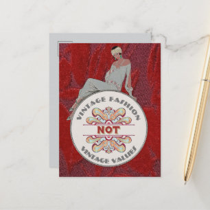 Postal Moda Vintage No Valores Vintage