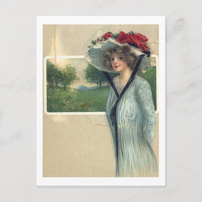 Postal Modas antiguas de época (Anverso)