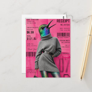 Postal Modas Divertidas Surrealistas de Estación de Servi