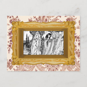 Postal Modas Medievales En Blanco Y Negro