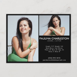 Postal Modelo Actor Comp/Zed Card 2 Foto promocional